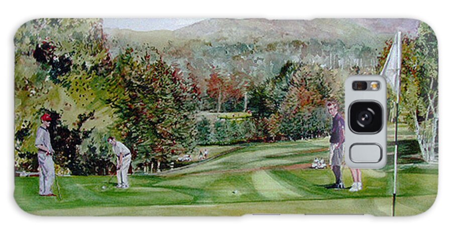 Golf Galaxy Case featuring the painting Golfing in Vermont by P Anthony Visco