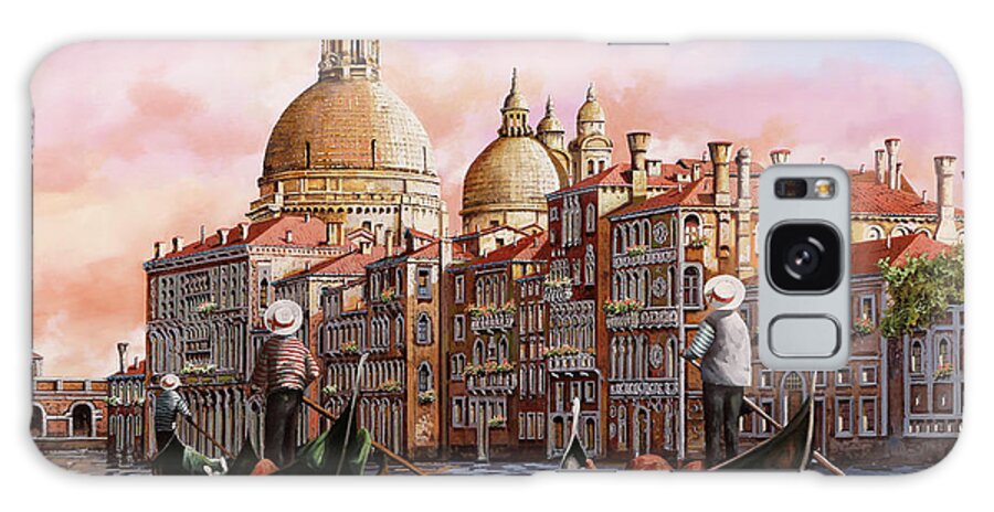 Gondola Galaxy Case featuring the painting Gondolando A Venezia by Guido Borelli