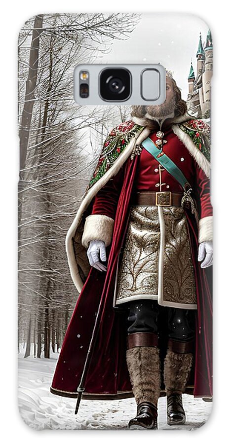 Christmas Galaxy Case featuring the digital art Good King Wenceslas by Stacey Mayer