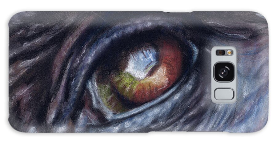 Gorilla Galaxy Case featuring the pastel Gorilla Eye Study by Kirsty Rebecca