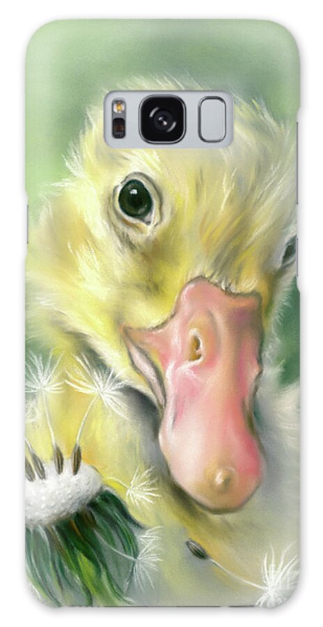 Bird Galaxy Case featuring the painting Gosling Dandelion Wishes by MM Anderson