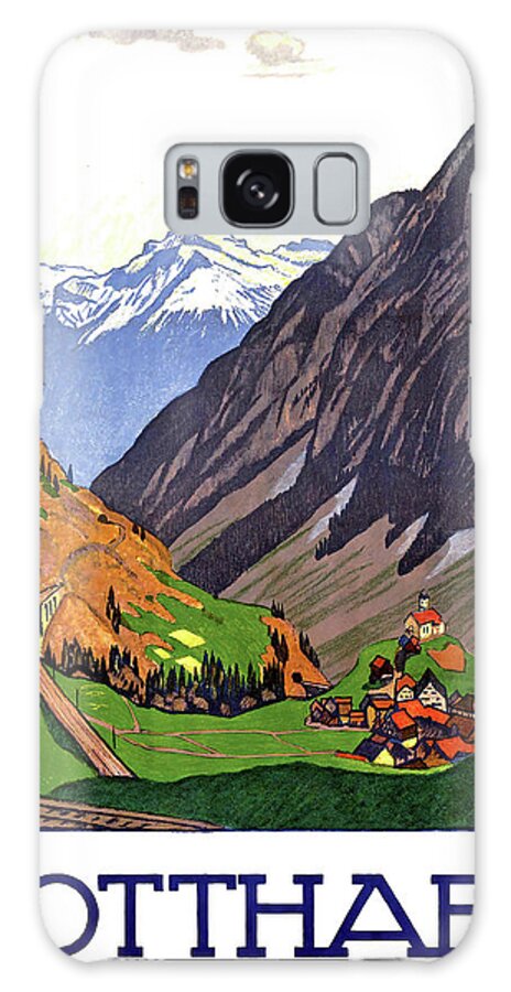Gotthard Galaxy Case featuring the painting Gotthard, mountains, Switzerland by Long Shot