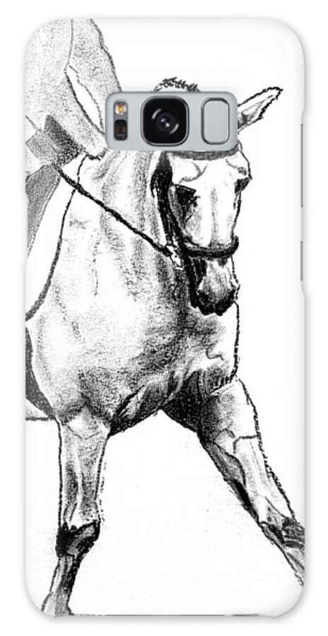 Equine Galaxy Case featuring the drawing Grace by Alexis King-Glandon