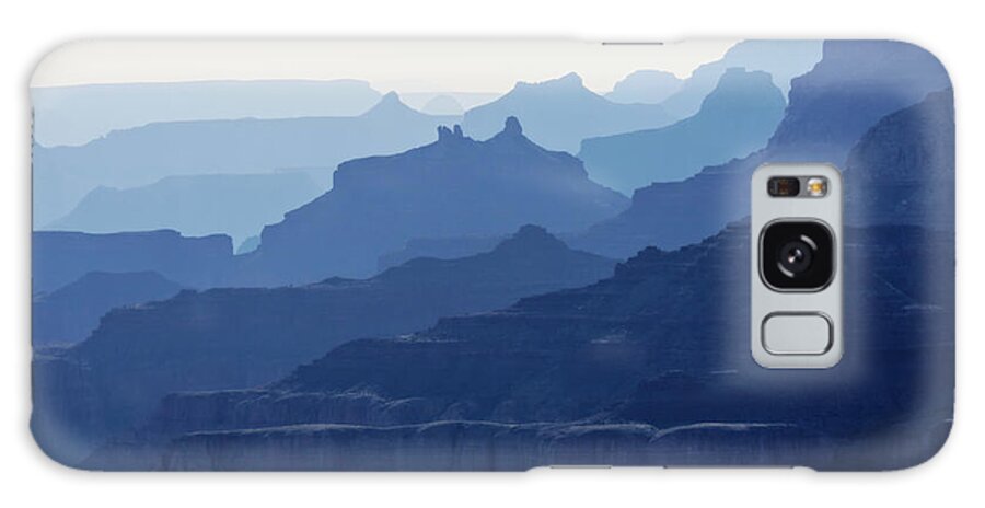 Grand Canyon Galaxy Case featuring the photograph Grand Canyon blue silhouettes by Tatiana Travelways