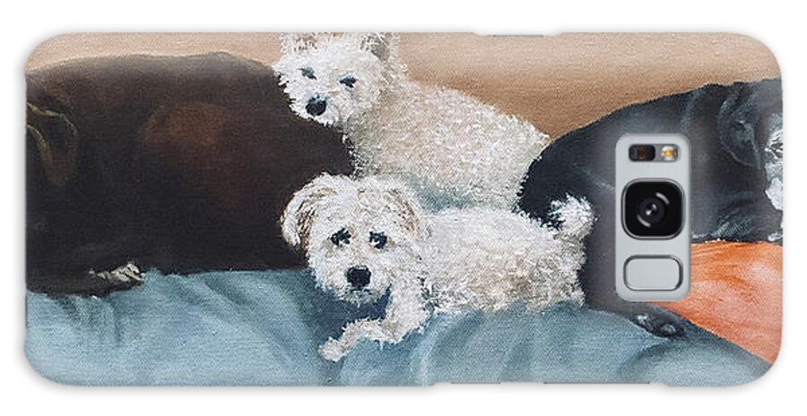 Dogs Galaxy Case featuring the painting Granddogs by Richard Ginnett