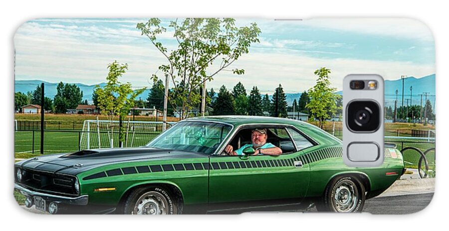 Classic Car Galaxy Case featuring the photograph Green Cuda by Pamela Dunn-Parrish