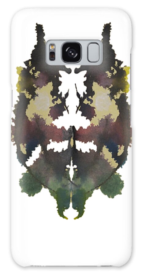 Abstract Galaxy Case featuring the painting Green Man by Stephenie Zagorski