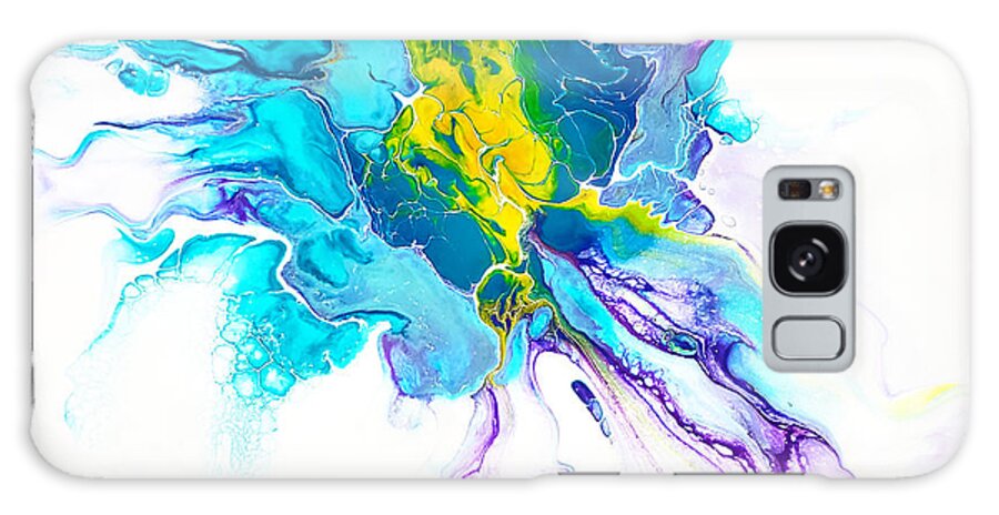 Abstract Galaxy Case featuring the painting Green Turtle by Christine Bolden
