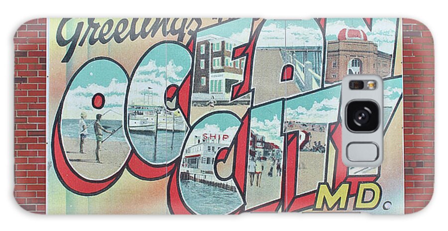 Greetings Galaxy Case featuring the photograph Greetings From Ocean City MD by Robert Banach