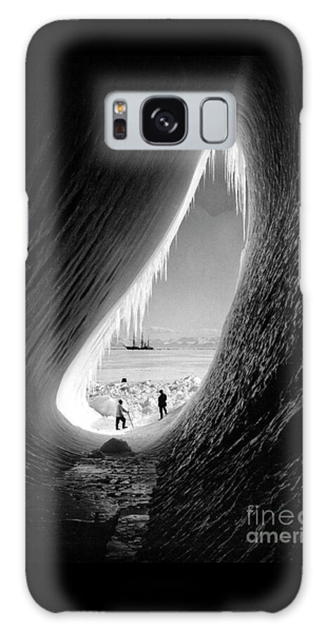 Iceberg Galaxy Case featuring the photograph Grotto in an Iceberg - 1911 by Doc Braham