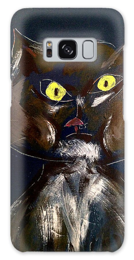 Cat Galaxy Case featuring the painting Grumpy Gabby by Brent Knippel