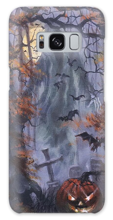 Halloween Specter Galaxy Case featuring the painting Halloween Specter by Tom Shropshire