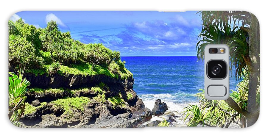 Aloha Galaxy Case featuring the photograph Seven Sacred Pools merging into Hawaiian ocean,Hana,Maui by Bnte Creations