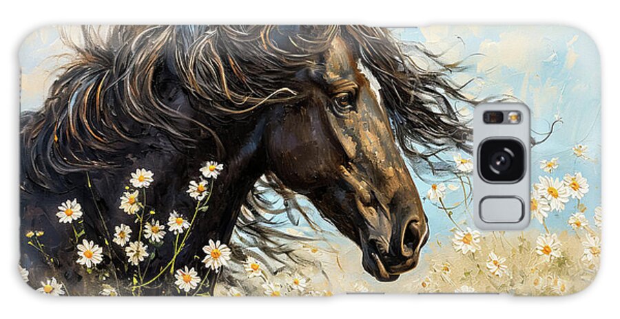 Horse Galaxy Case featuring the painting Handsome Stallion by Tina LeCour