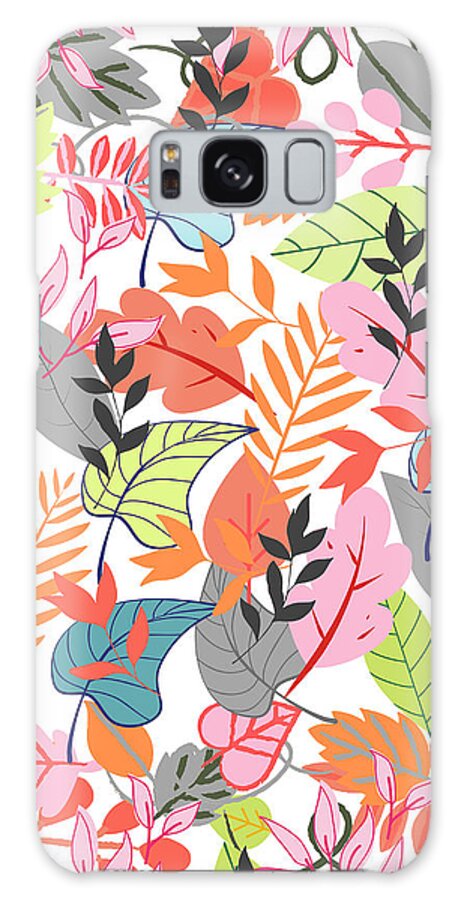 Leaves Galaxy Case featuring the digital art Happy Fall by Christie Olstad