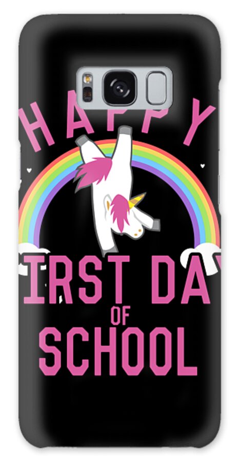 Unicorn Galaxy Case featuring the digital art Happy First Day of School by Flippin Sweet Gear