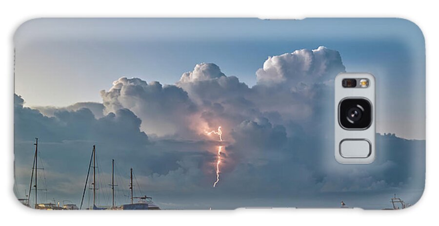 Lightning Galaxy Case featuring the photograph Harbor Lightning by Ty Husak