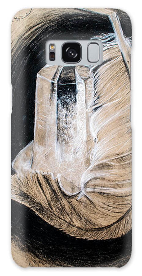 Beautiful Galaxy Case featuring the drawing Hard and Soft by Rowan Lyford