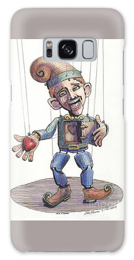 Marionette Galaxy Case featuring the drawing Have a Heart Marionette by Eric Haines