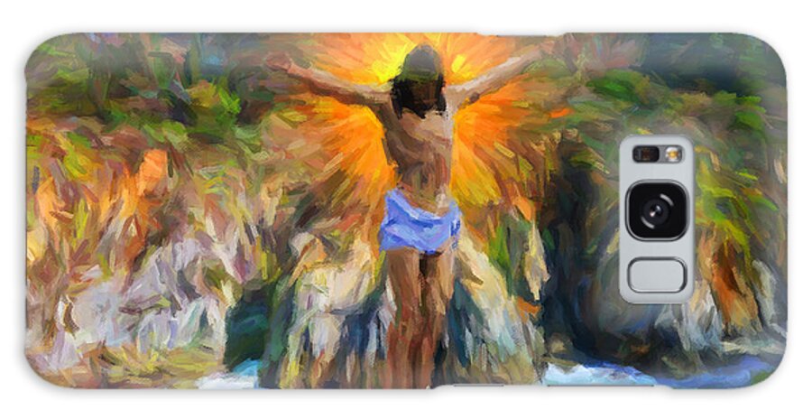 Landscape Galaxy Case featuring the painting He is Risen by Trask Ferrero