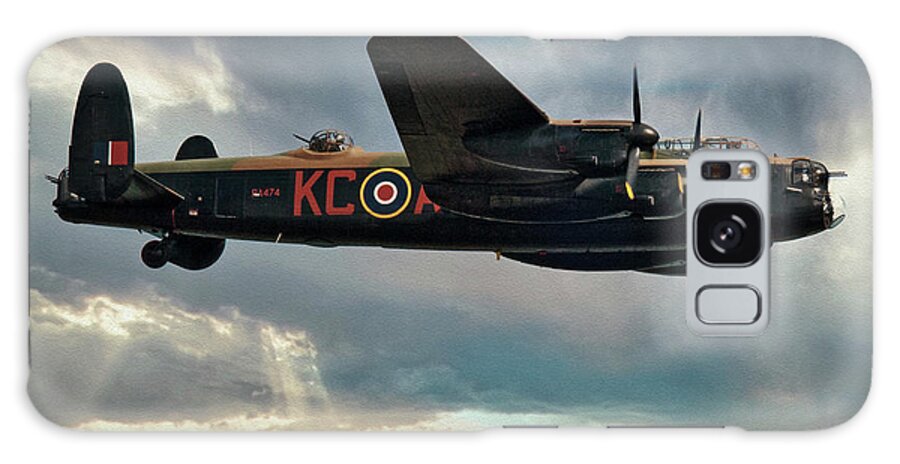 Aircraft; Classic; Historic; Raf; Bbmf; Lancaster; Bomber; Warbird; Battle Of Britain; Ww2 Galaxy Case featuring the photograph Heading Out, Lancaster, Last of Many by Martyn Boyd