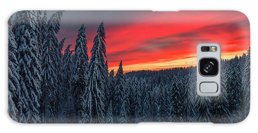 Bulgaria Galaxy Case featuring the photograph Heavens In Flames by Evgeni Dinev