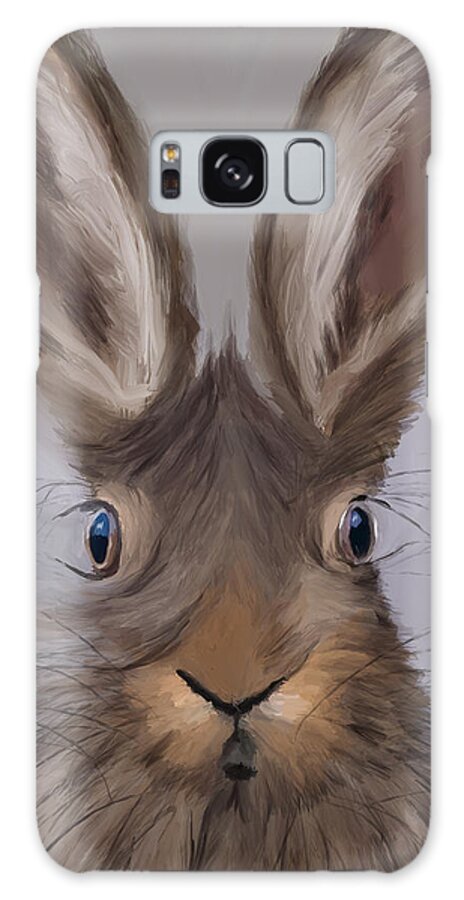 Hare Galaxy Case featuring the mixed media Hedwig Hare by Ann Leech