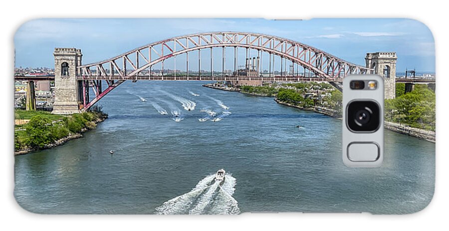 East River Galaxy Case featuring the photograph Hell Gate and Boat Wakes by Cate Franklyn