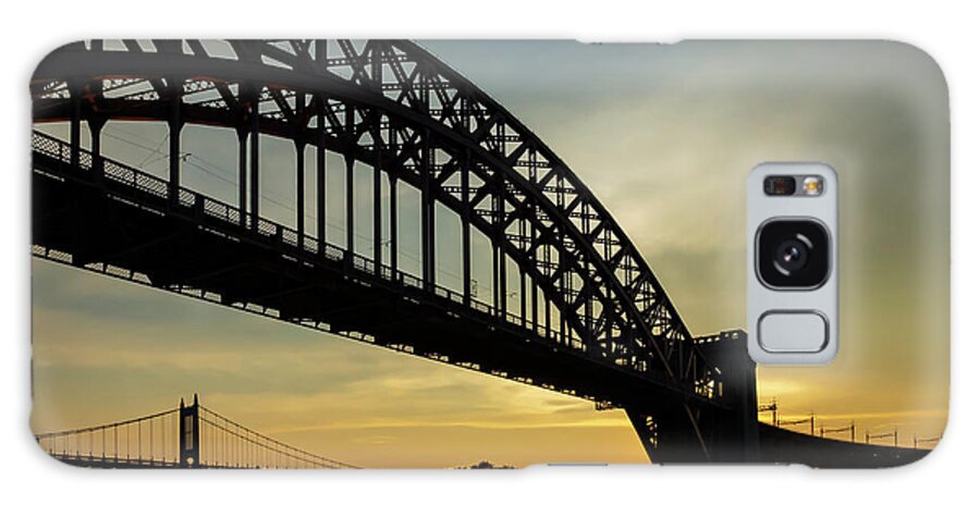 Silhouette Galaxy Case featuring the photograph Hell Gate and Triboro Sihouette by Cate Franklyn