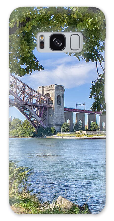 Hell Gate Bridge Galaxy Case featuring the photograph Hell Gate beneath the trees by Cate Franklyn
