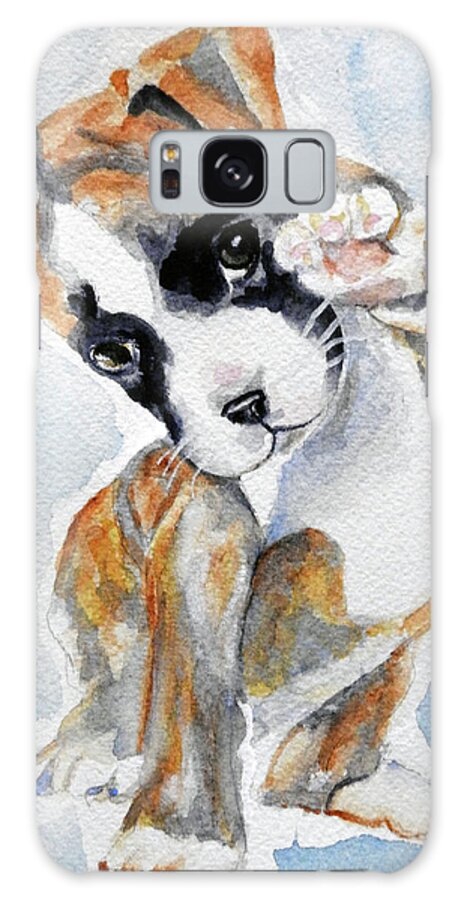 Boxer Puppy Galaxy Case featuring the painting Hello, I think I love you by Barbara F Johnson
