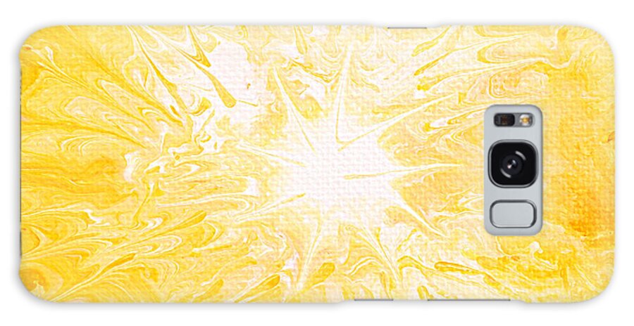 Yellow Sun Galaxy Case featuring the painting Here Comes the Sun by Kume Bryant