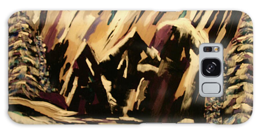 Starlight Galaxy Case featuring the painting Highcountry Starlight by Marilyn Quigley