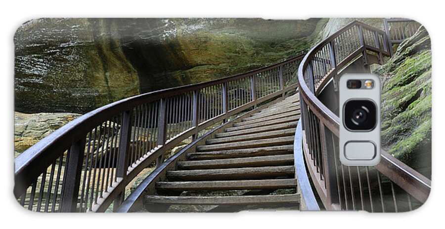 Hocking Hills Steps Galaxy Case featuring the photograph Hocking Hills Steps by Dan Sproul