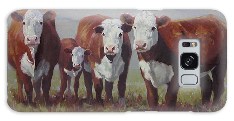 Farm Animals Galaxy Case featuring the painting Home on the Range by Carolyne Hawley