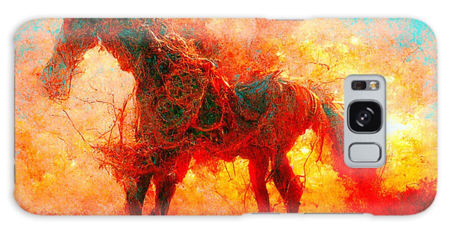 Horse Galaxy Case featuring the digital art Horses #2 by Craig Boehman