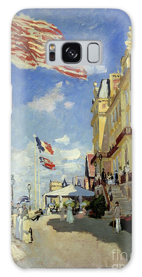 Hotel Des Roches Noires In Trouville Galaxy Case featuring the painting Hotel des Roches Noires in Trouville by Claude Monet