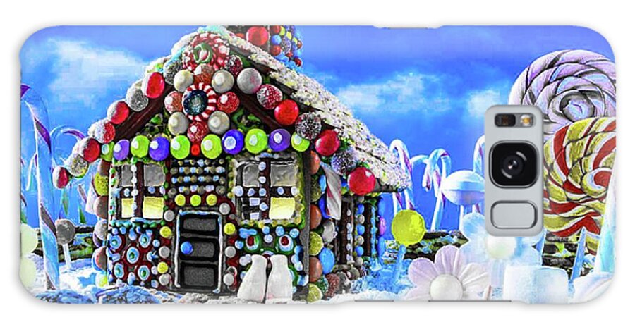 Candy Galaxy Case featuring the mixed media House of Candy by Teresa Trotter