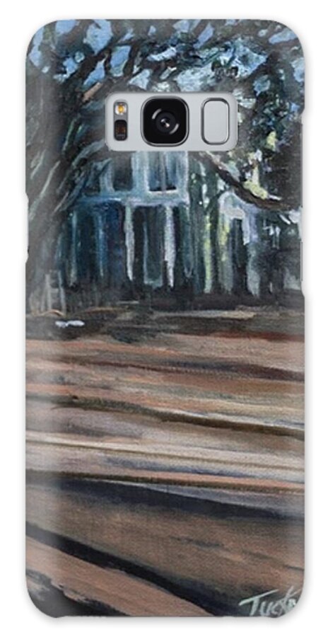 City Scape Galaxy Case featuring the painting House on the line by Julie TuckerDemps
