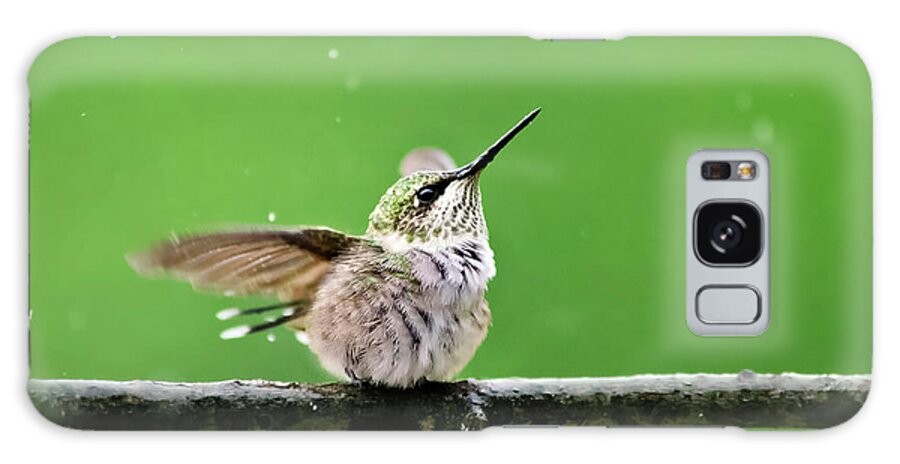 Hummingbird Galaxy Case featuring the photograph Hummingbird In The Rain by Christina Rollo
