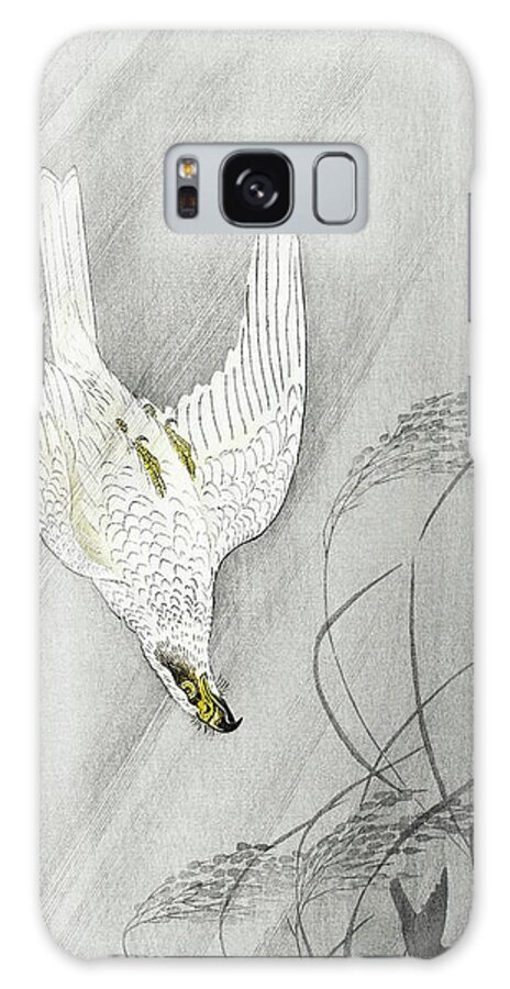 Bird Galaxy Case featuring the painting Hunting hawk by Ohara Koson