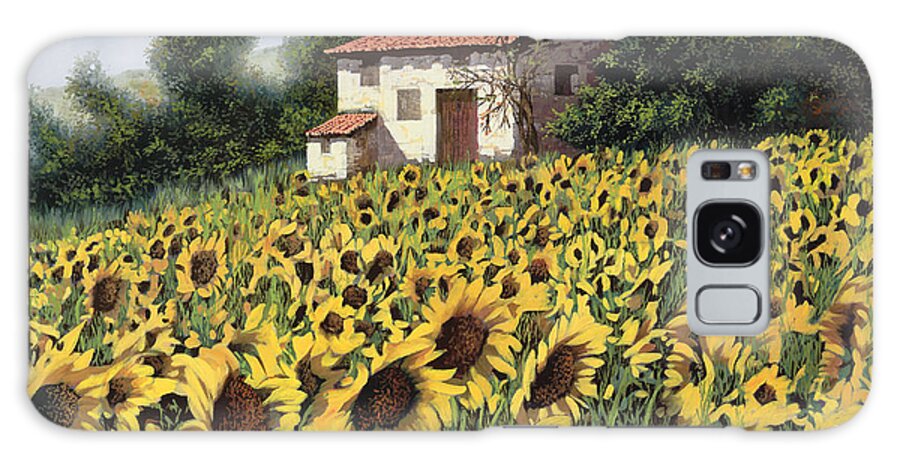 Tuscany Galaxy Case featuring the painting I Girasoli Nel Campo by Guido Borelli