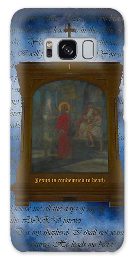 Easter Galaxy Case featuring the digital art I Jesus Is Condemned To Death by Joan Stratton