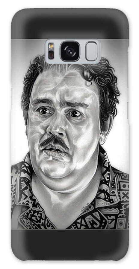 John Candy Galaxy Case featuring the drawing I like Me - BW by Fred Larucci