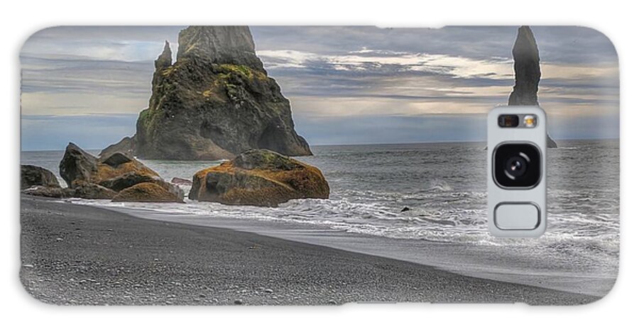 Iceland Galaxy Case featuring the photograph Iceland black beach by Yvonne Jasinski