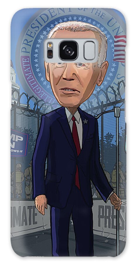 Sleepyjoe Galaxy Case featuring the digital art Illegitimate President Joe Biden by Emerson Design