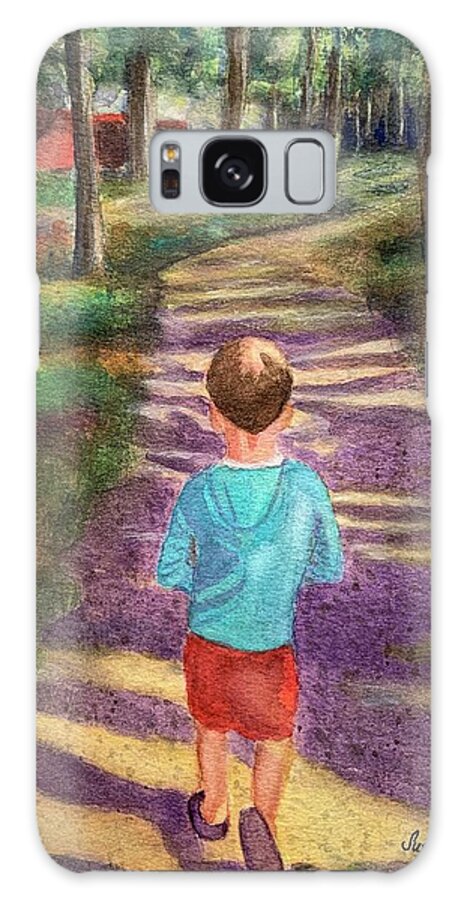 Boy Galaxy Case featuring the painting I'm On My Way by Sue Carmony