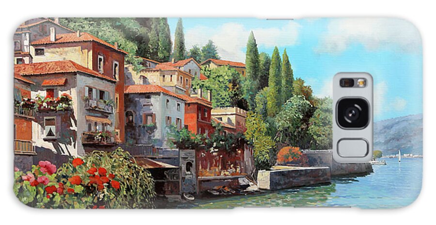 Lake Como Galaxy Case featuring the painting Impressioni Del Lago by Guido Borelli