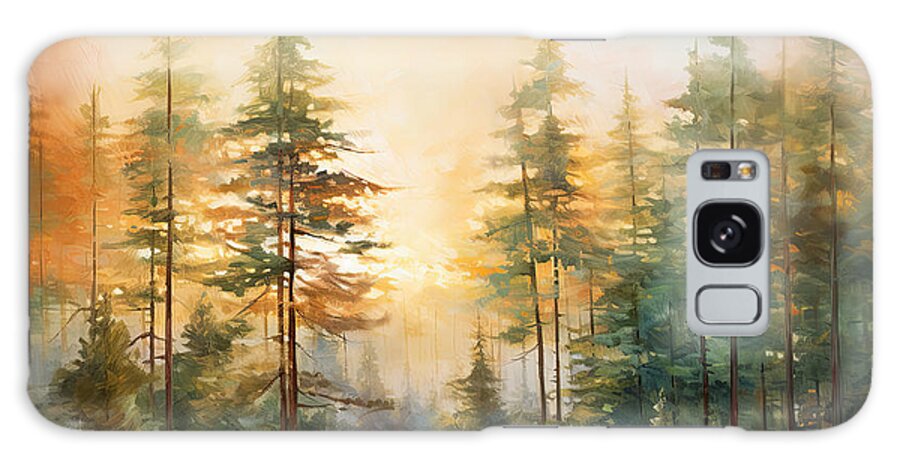 Evergreen Art Galaxy Case featuring the painting Impressionist Pines by Lourry Legarde