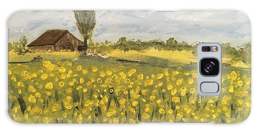 Countryside Galaxy Case featuring the painting In the Meadow by Debora Sanders